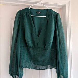 Express Women's Green Blouse